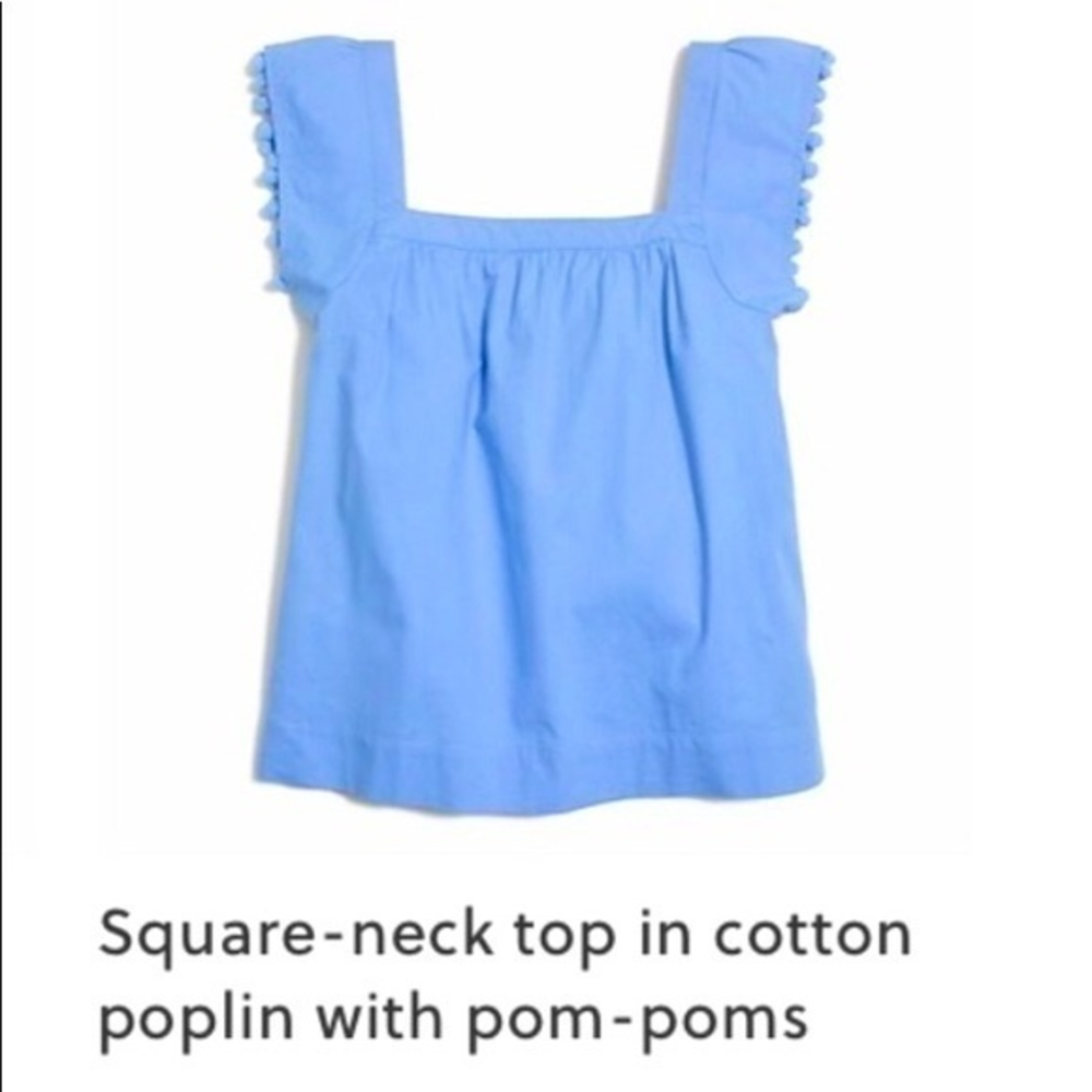 J.Crew Square Neck‎ Poplin Top NWT